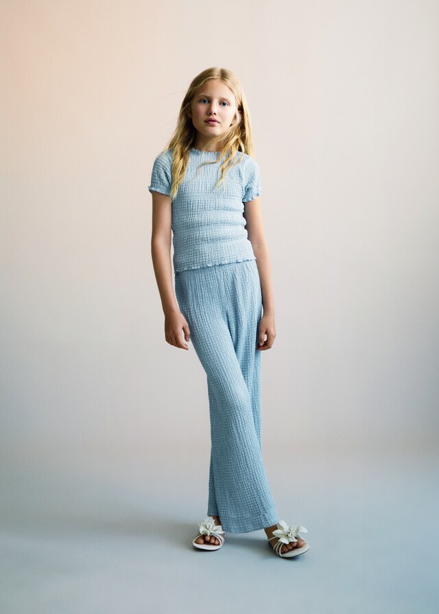 mango Pantalón culotte textura