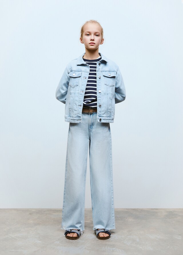 mango Jeans wideleg bajo deshilachado Precio de fábrica
