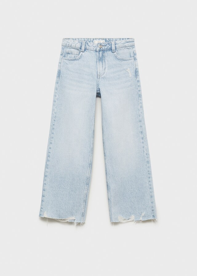 mango Jeans wideleg bajo deshilachado Precio de fábrica