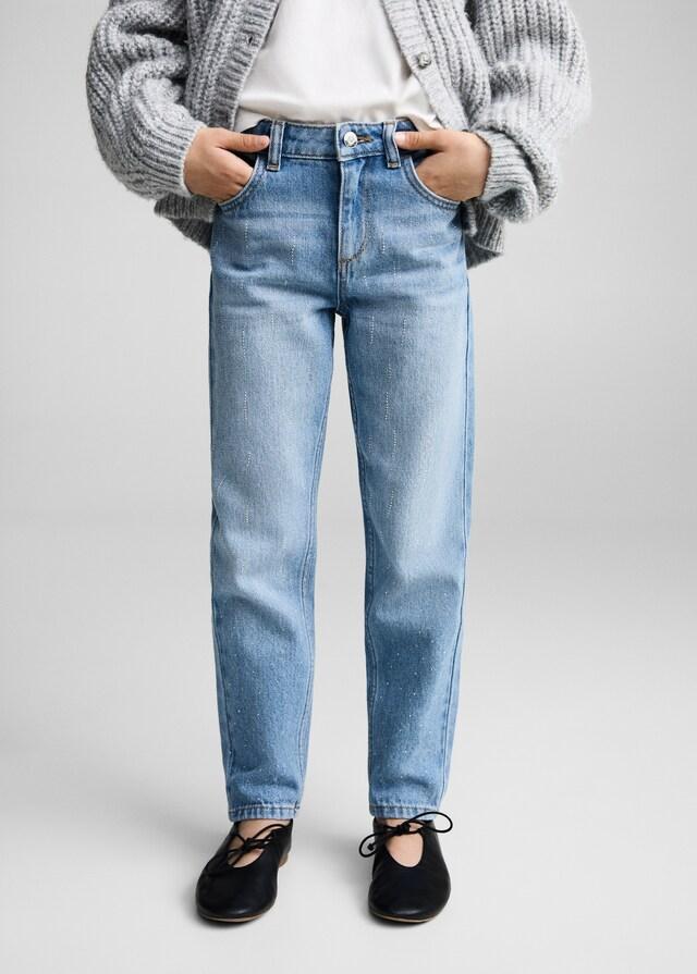 mango Jeans Mom-fit detalle brillantes