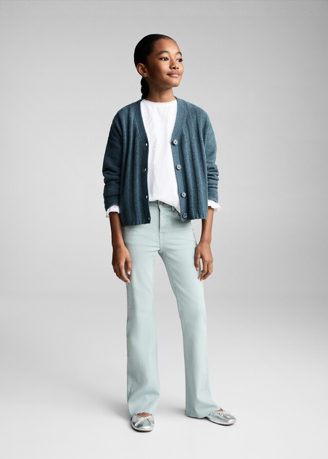 mango Jeans flare bajo deshilachado Oferta especial de fábrica