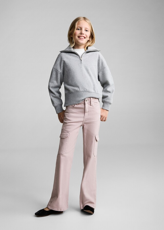 mango Jeans flare cargo Promoción trimestral