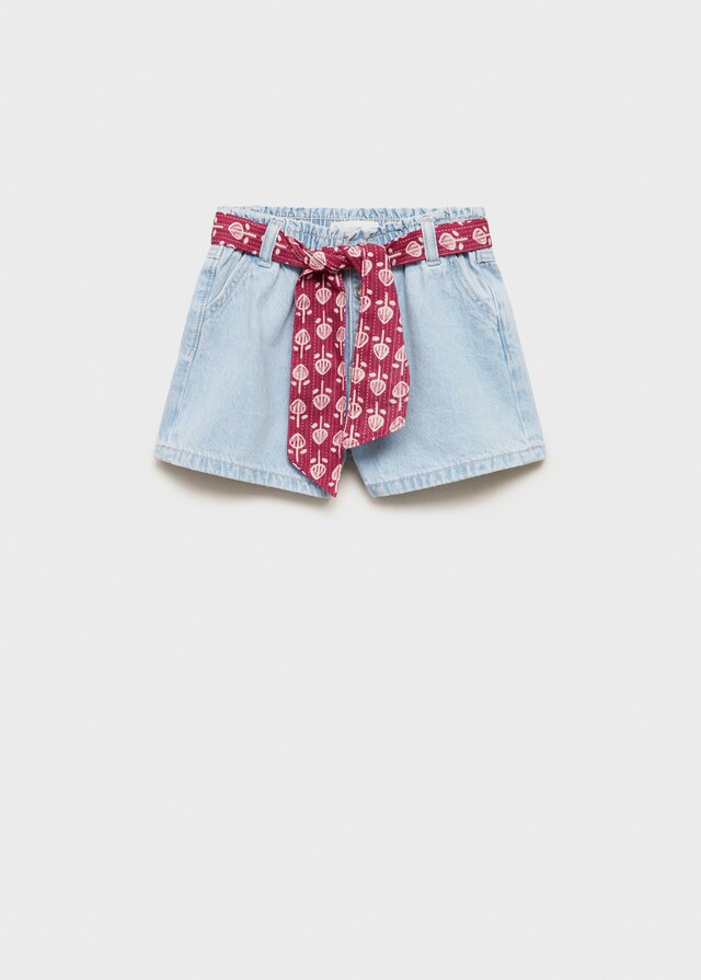 mango Shorts algodón tiro alto