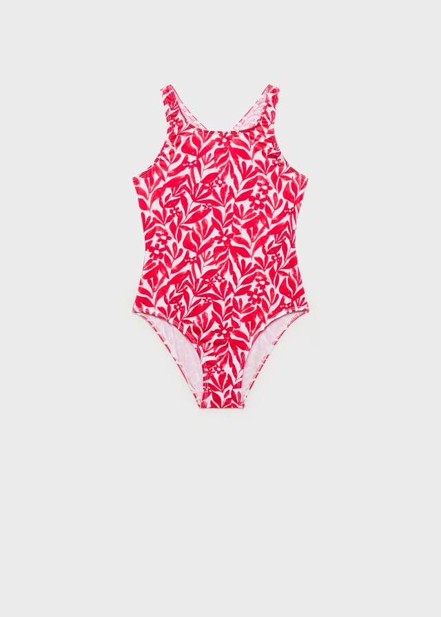 mango Bañador estampado espalda cruzada