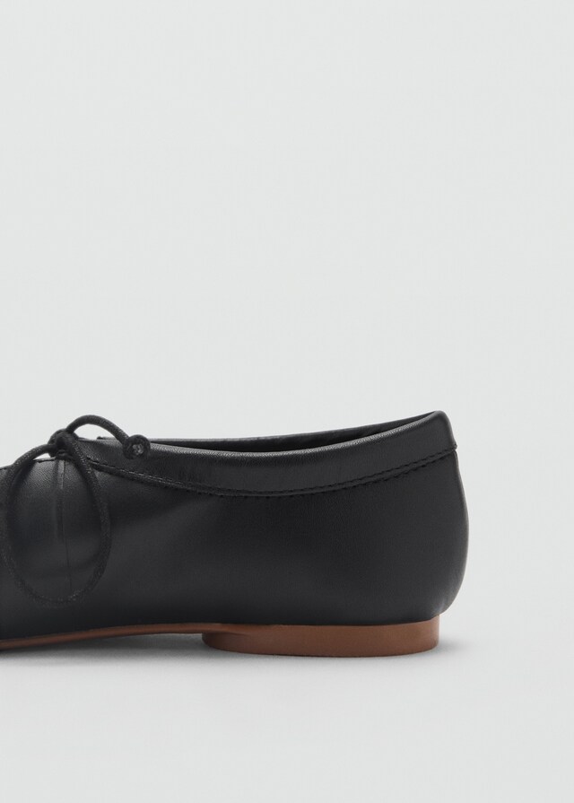 mango Bailarina piel lazo Outlet online
