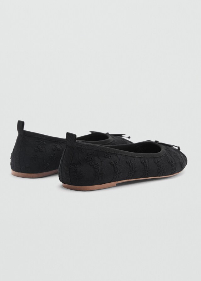 mango Bailarina bordada Rebajas baratas