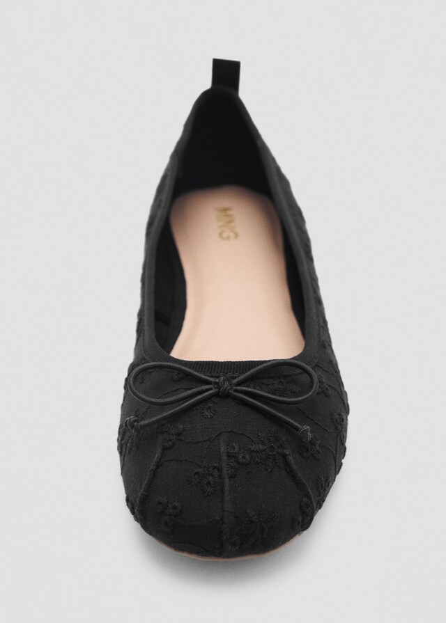 mango Bailarina bordada Rebajas baratas
