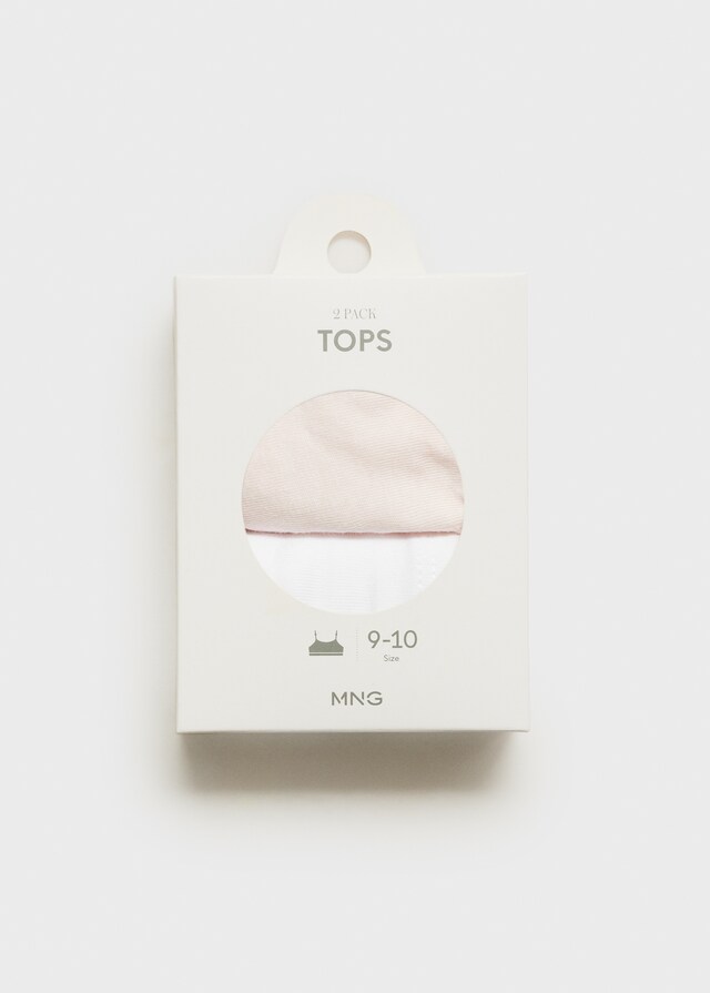 mango Pack 2 tops algodón Ventas relámpago