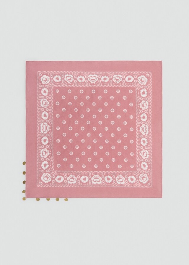 mango Pañuelo estampado cuadros Oferta exclusiva