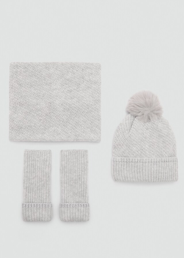 mango Gorro punto lúrex Ofertas de temporada