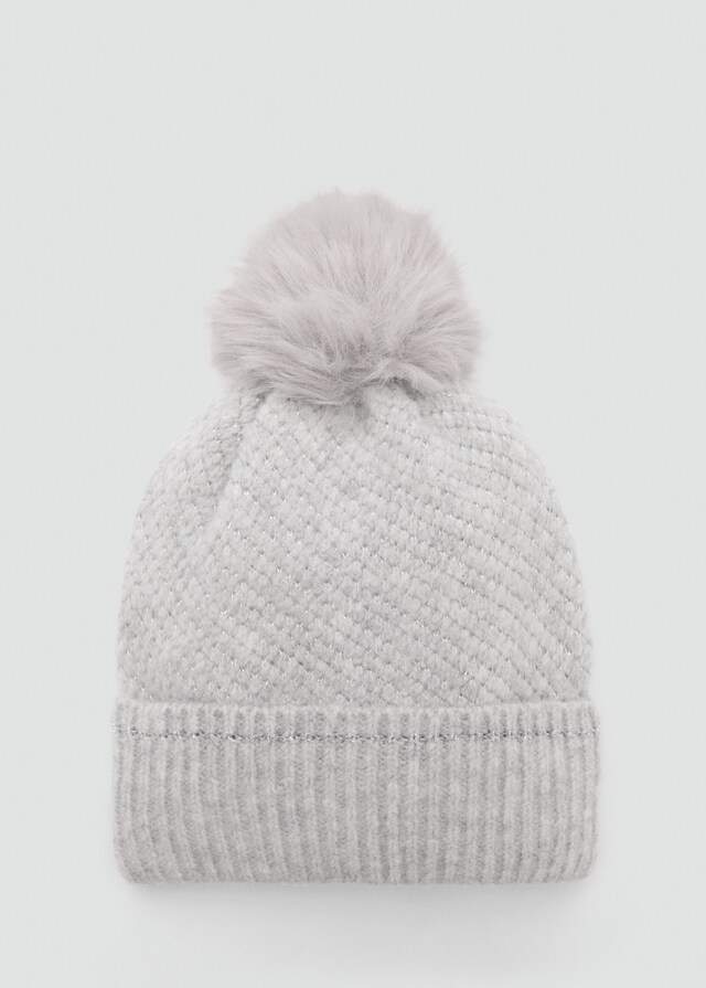 mango Gorro punto lúrex Ofertas de temporada