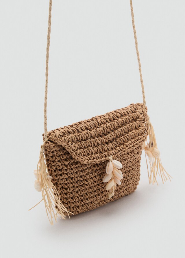 mango Mini bolso paja