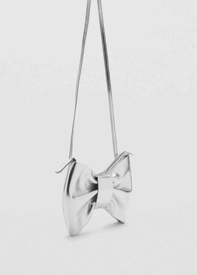 mango Bolso lazo metalizado