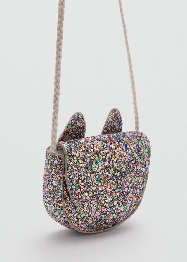 mango Bolso purpurina