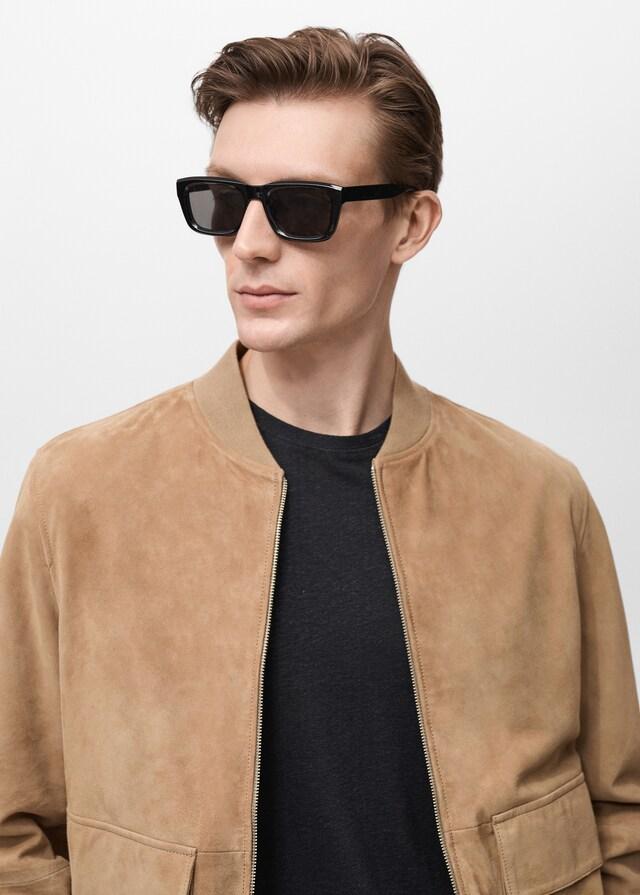 mango Cazadora bomber piel ante Rebajas baratas