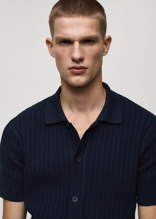 mango Polo abotonado algodón estructura Envío gratis