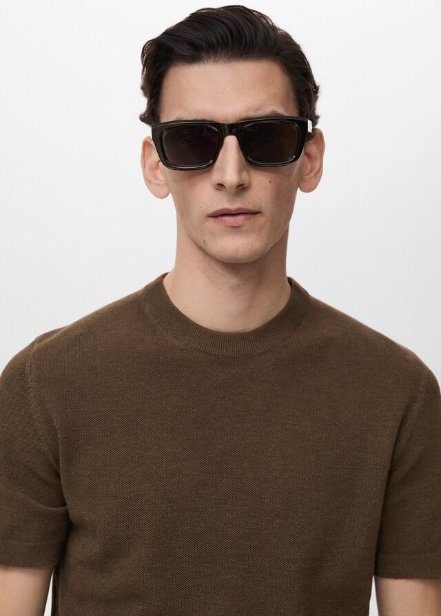 mango Camiseta punto fino algodón Último día