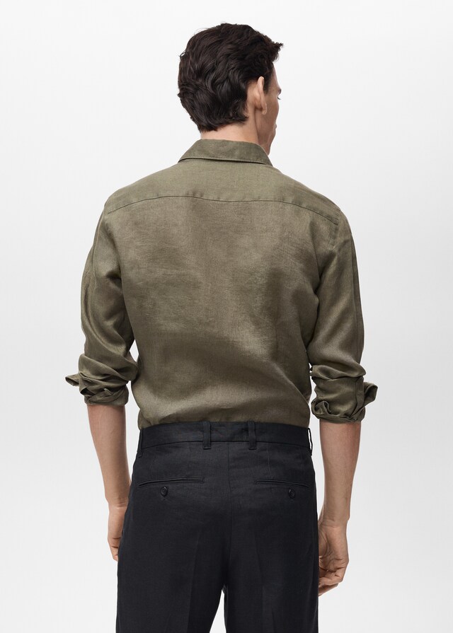 mango Camisa slim fit 100% lino Precio de fábrica