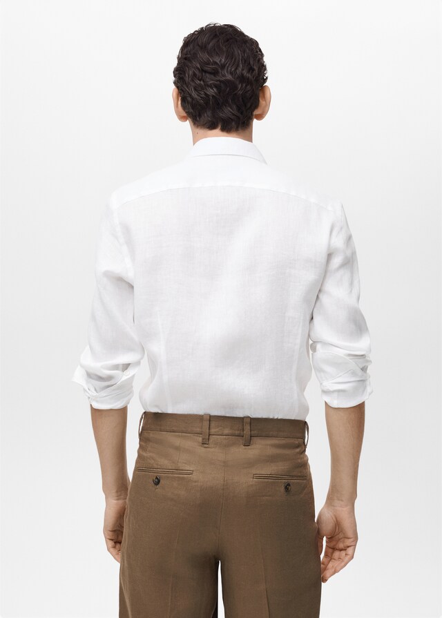 mango Camisa slim fit 100% lino Promoción por tiempo limitado