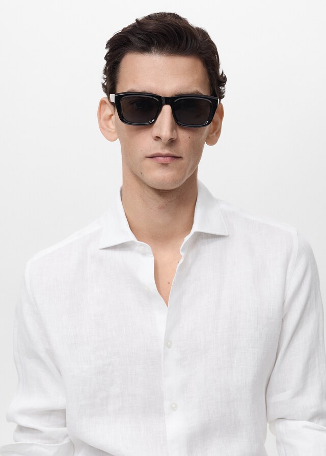 mango Camisa slim fit 100% lino Promoción por tiempo limitado