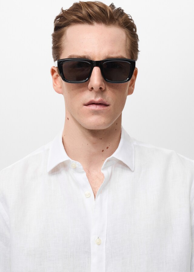 mango Camisa 100% lino regular fit Oferta especial de fábrica