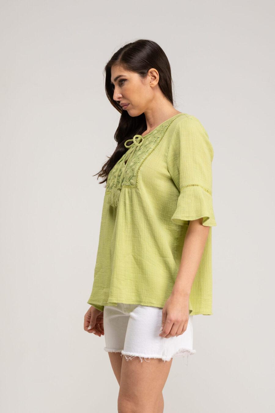 peace&love by calao BLUSA LISA CON APLIQUE DE TEJIDO Última moda