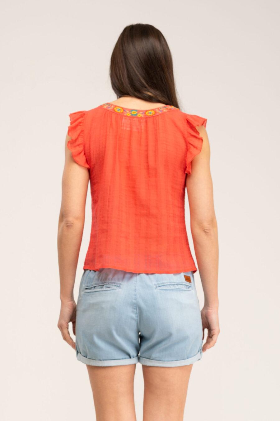 peace&love by calao BLUSA BORDADA DE ASPECTO MANUAL Ofertas de temporada