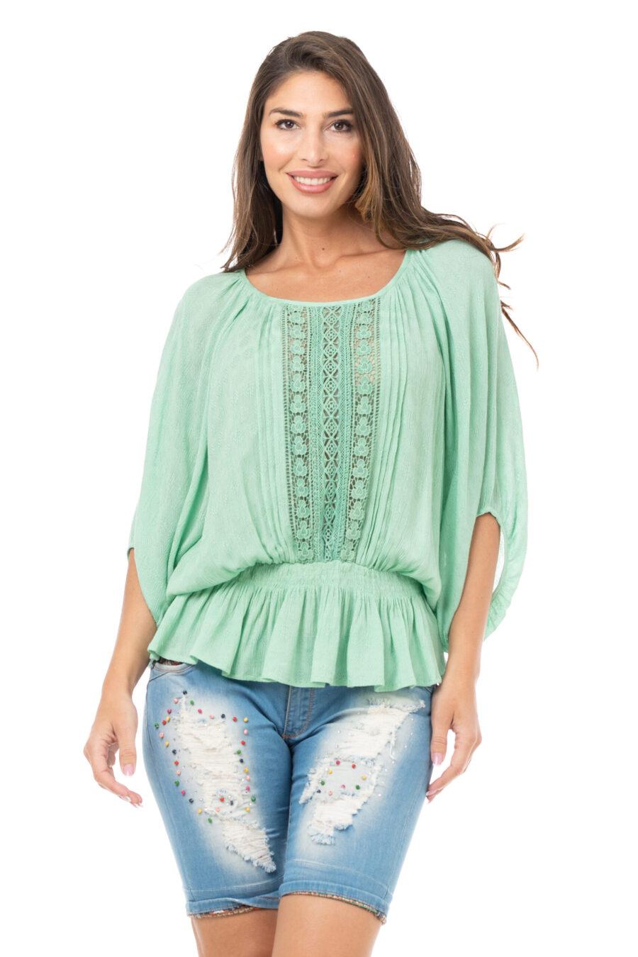 peace&love by calao BLUSA LISA BORDADA