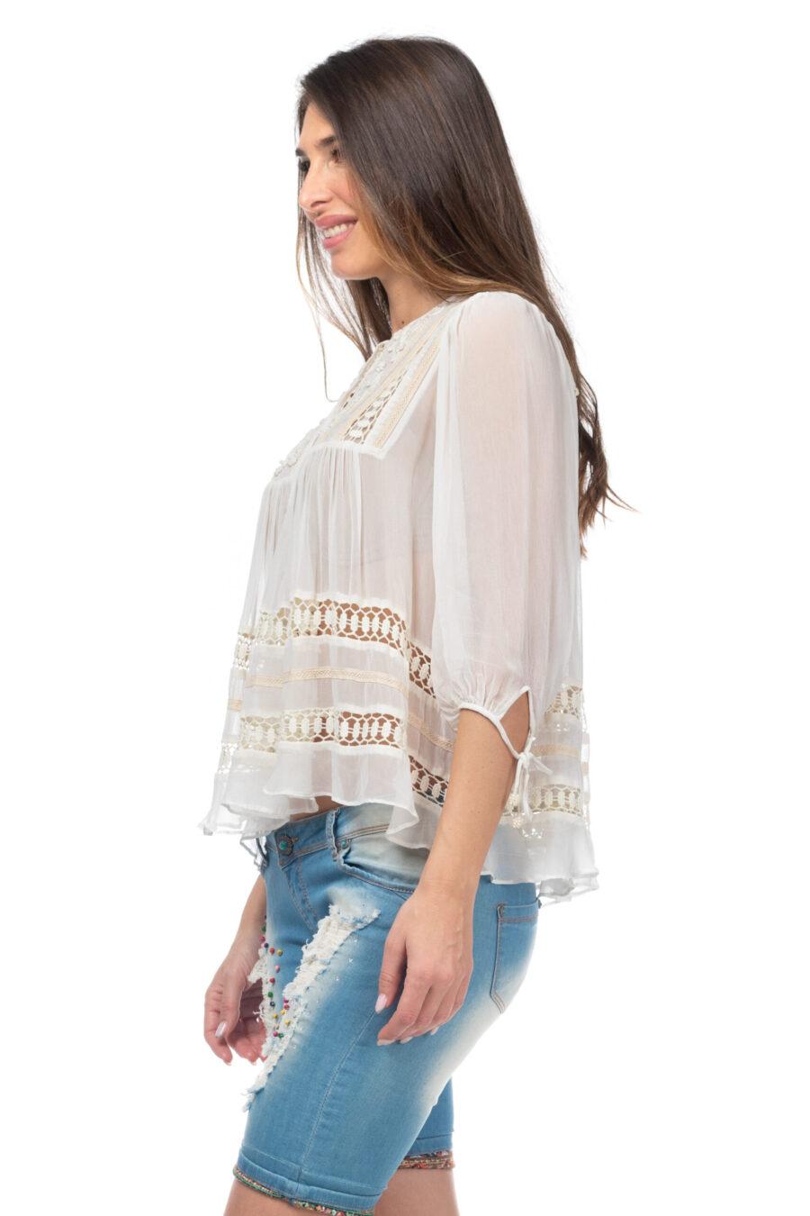 peace&love by calao BLUSA LISA CON MANGA AL CODO 2025
