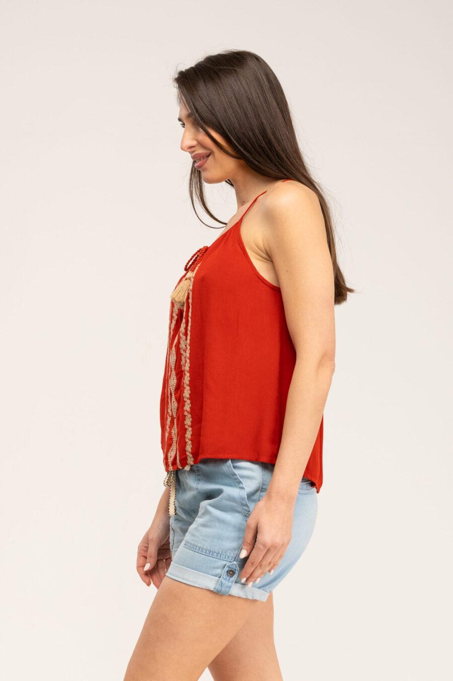 peace&love by calao TOP LISO BORDADO BICOLOR En línea