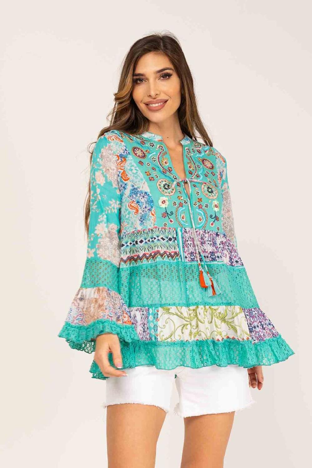 peace&love by calao BLUSON ESTAMPADO BOHO LOOK Tienda