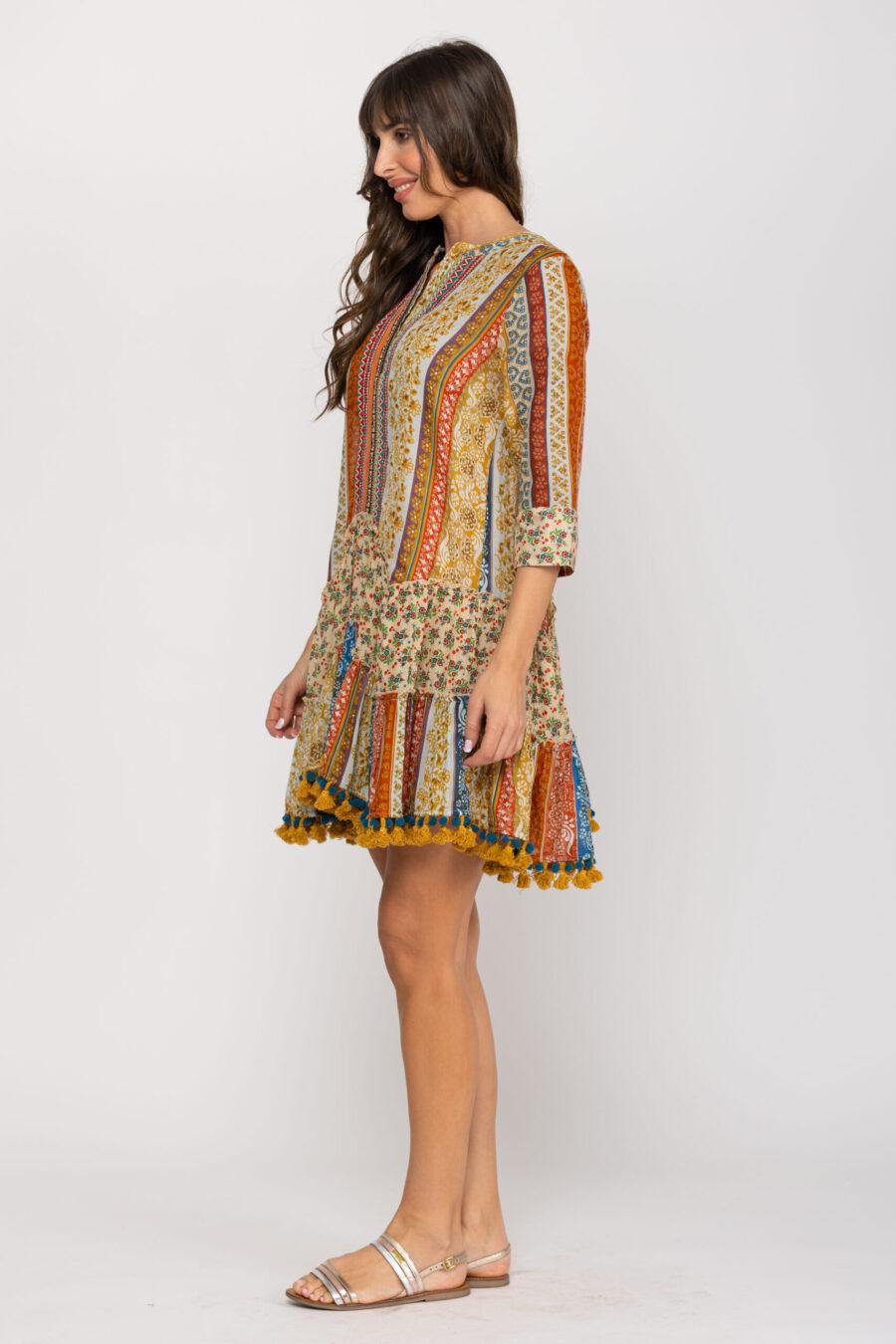 peace&love by calao VESTIDO DE ESTAMPADO PATCHWORK Rebajas online