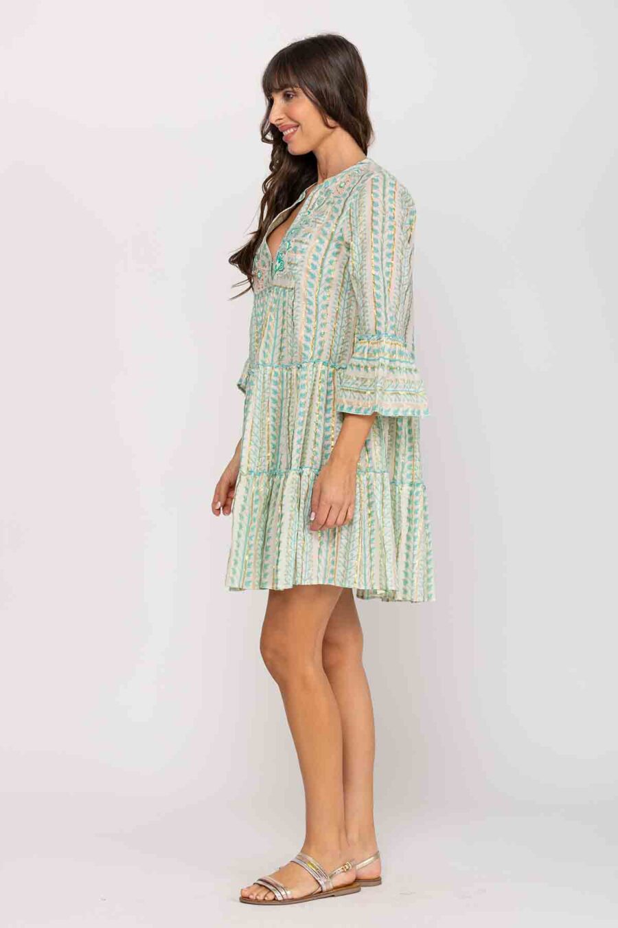 peace&love by calao VESTIDO CUELLO MAO CON ESTAMPADO Envío gratis