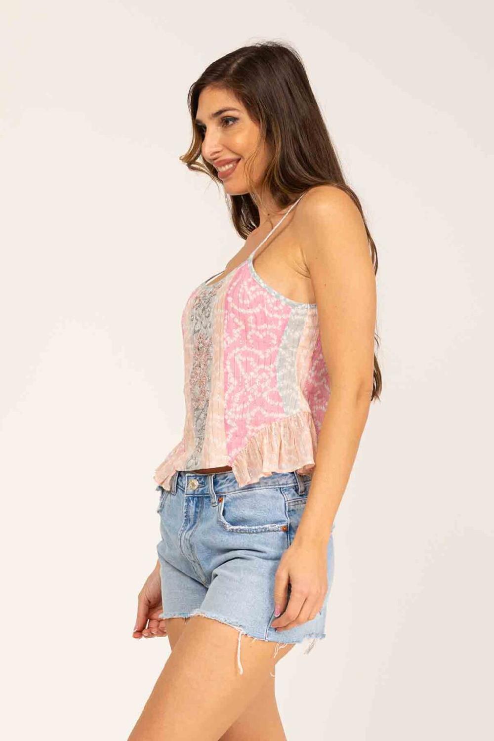 peace&love by calao TOP ESTAMPADO CON MEZCLA DE COLORES Precio de fábrica