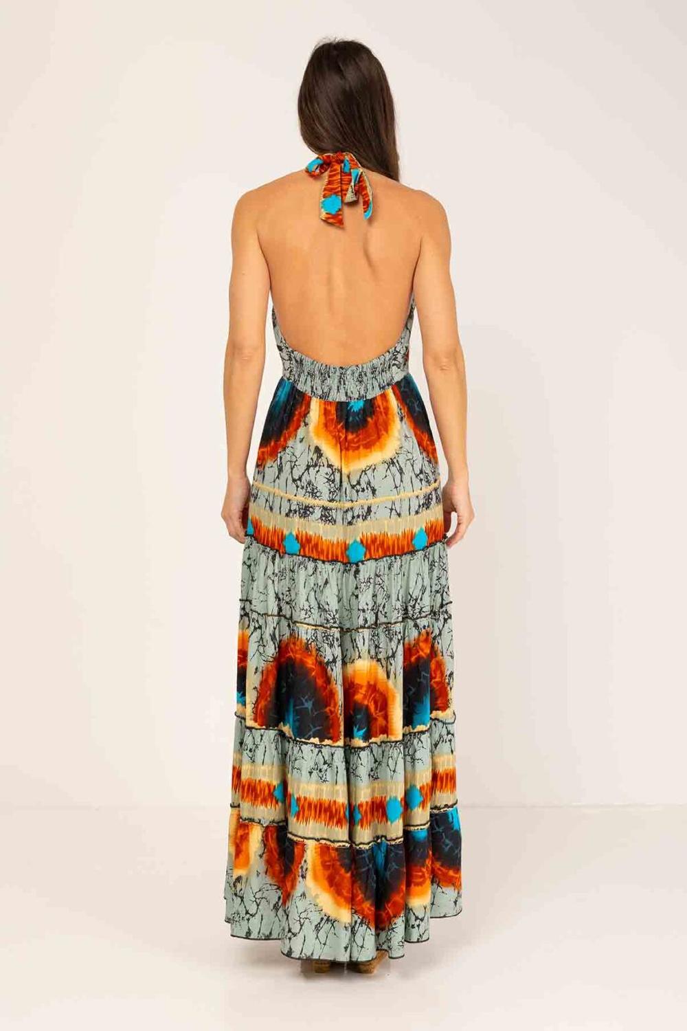 peace&love by calao VESTIDO LARGO TYE DYE Ahorra y exporta