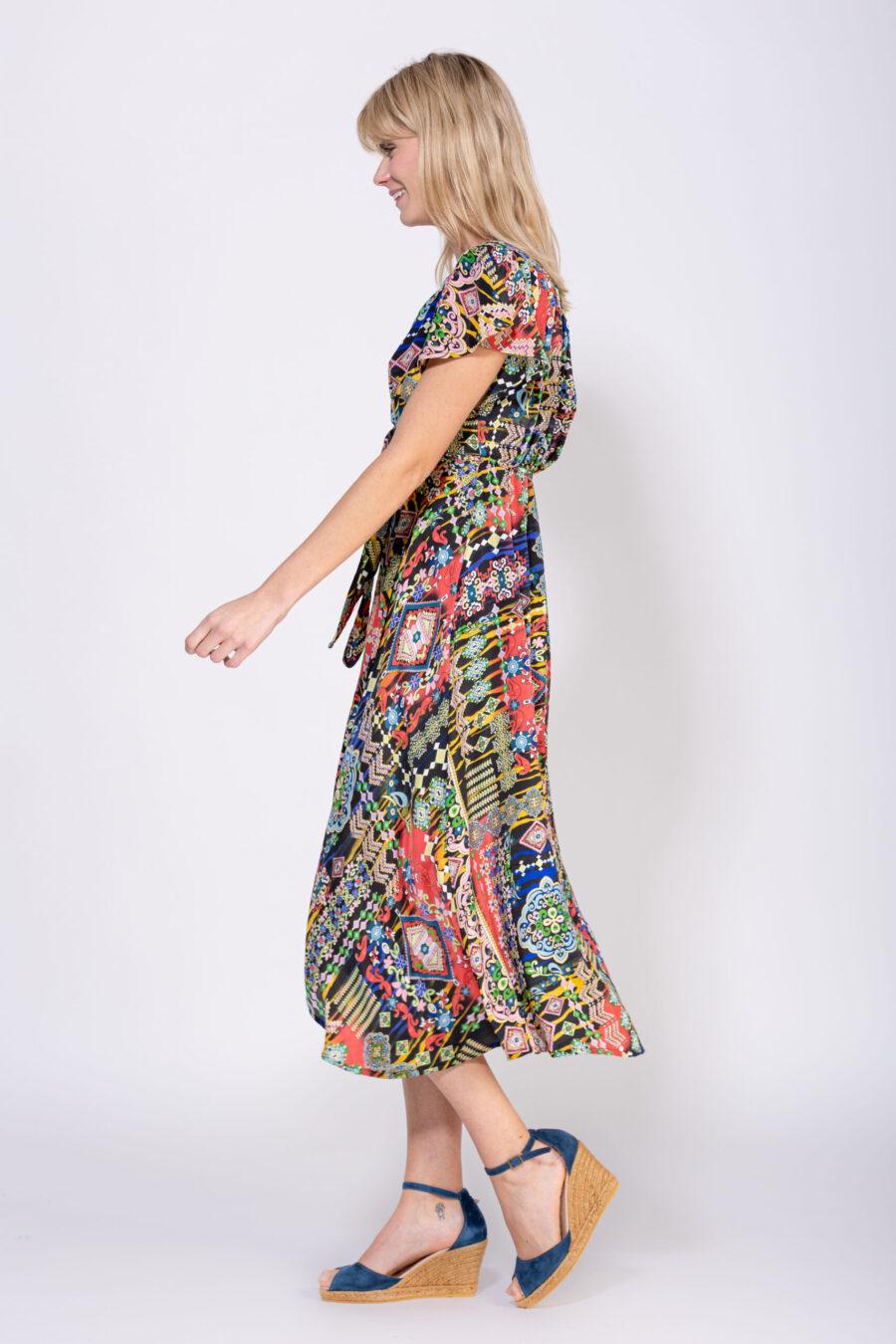 peace&love by calao VESTIDO LARGO CRUZADO ESTAMPADO Gran oferta