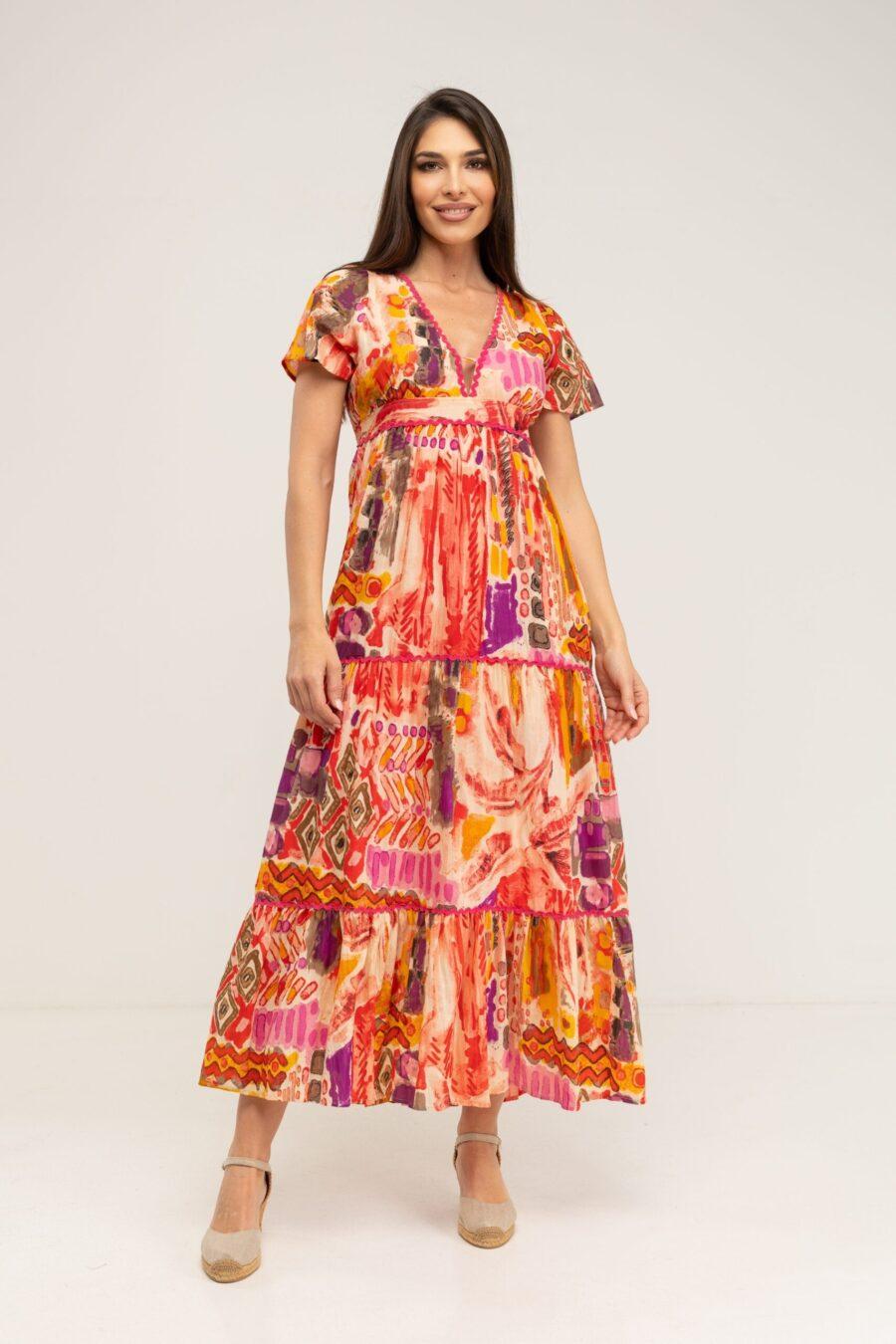 peace&love by calao VESTIDO ESTAMPADO ÉTNICO LARGO PR2526V En oferta