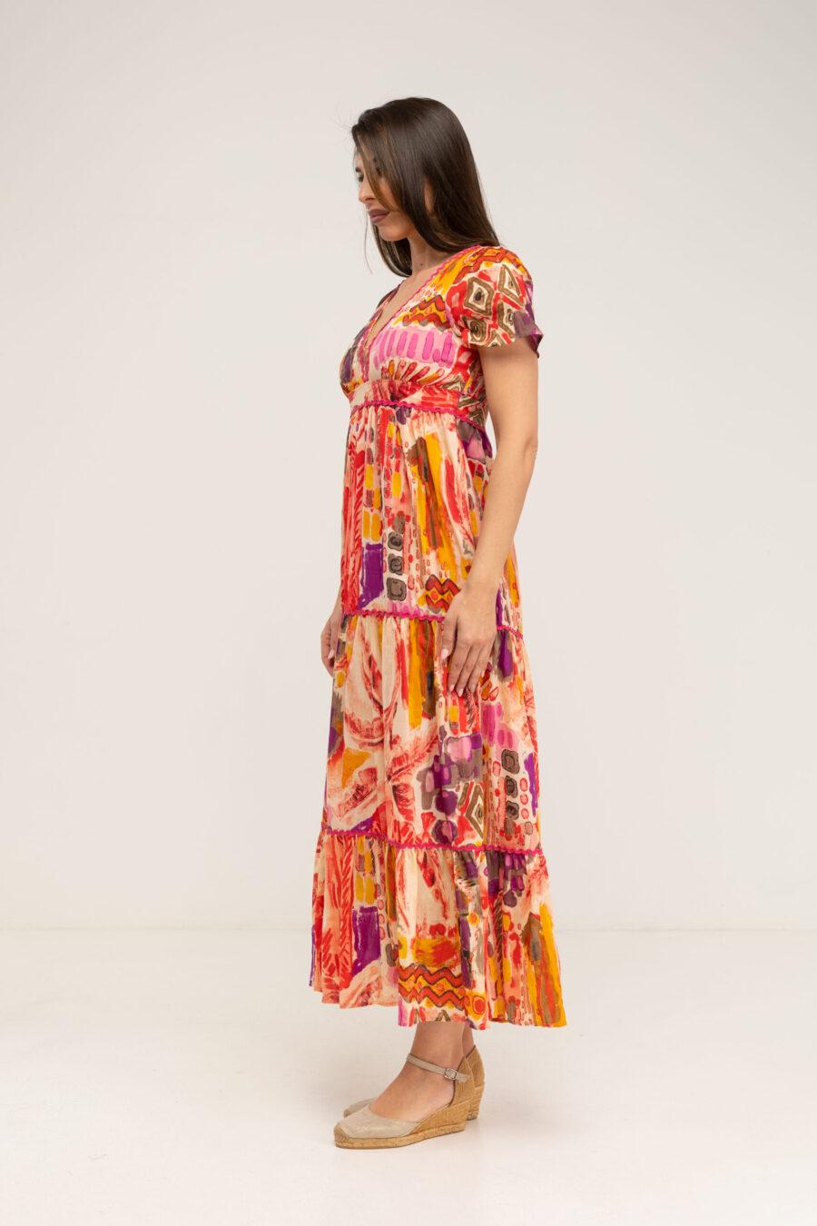 peace&love by calao VESTIDO ESTAMPADO ÉTNICO LARGO PR2526V En oferta