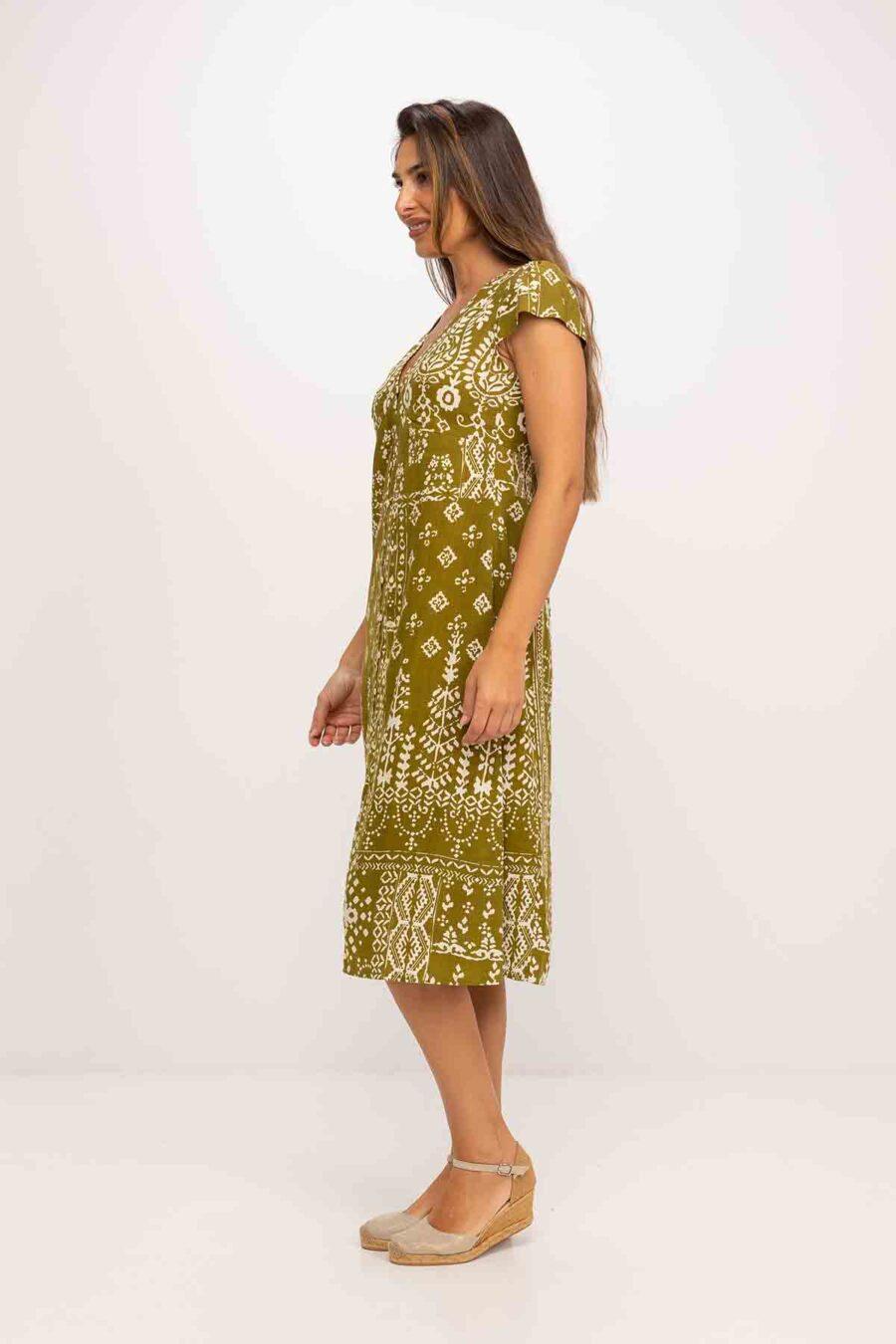 peace&love by calao VESTIDO LARGO ESTAMPADO BITONO Descuento