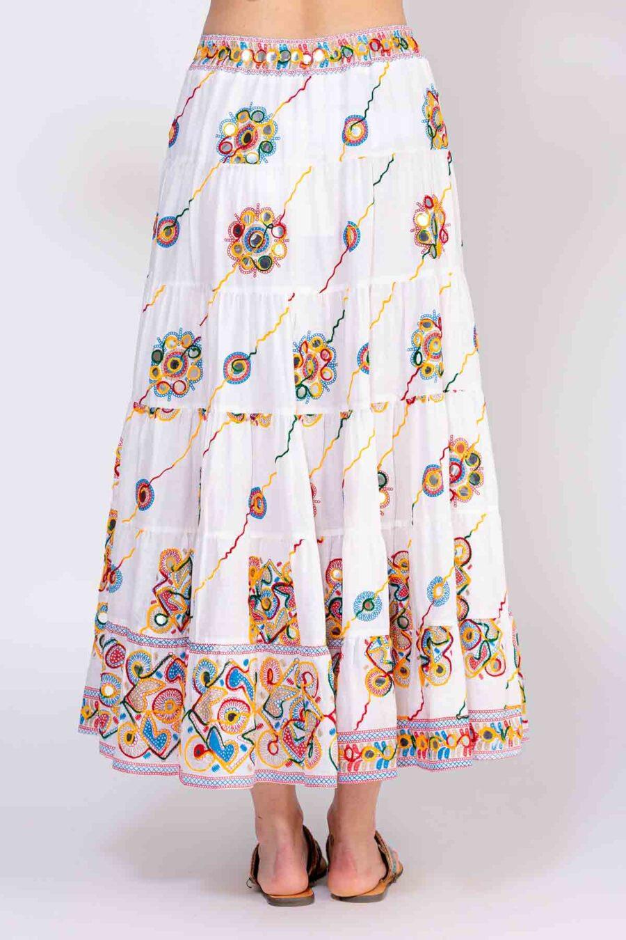 peace&love by calao FALDA LARGA LISA CON DETALLES Oferta especial de fábrica