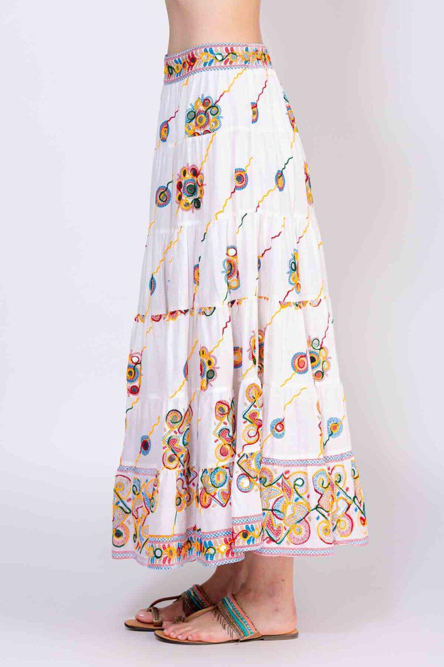 peace&love by calao FALDA LARGA LISA CON DETALLES Oferta especial de fábrica