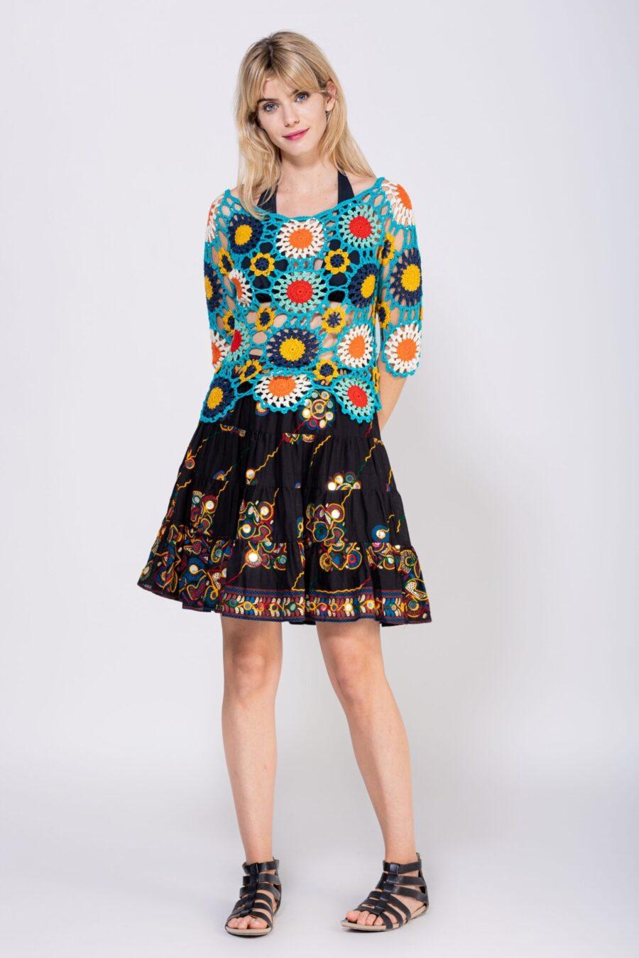 peace&love by calao FALDA MINI LISA CON DETALLES D Grandes descuentos
