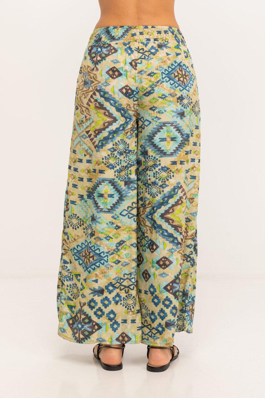 peace&love by calao PANTALON LARGO ESTAMPADO Tienda de fábrica