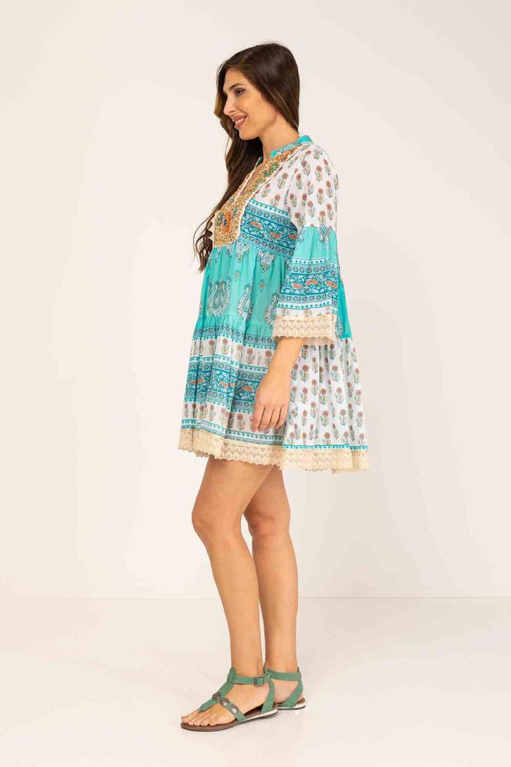 peace&love by calao VESTIDO CORTO ESTAMPADO En línea