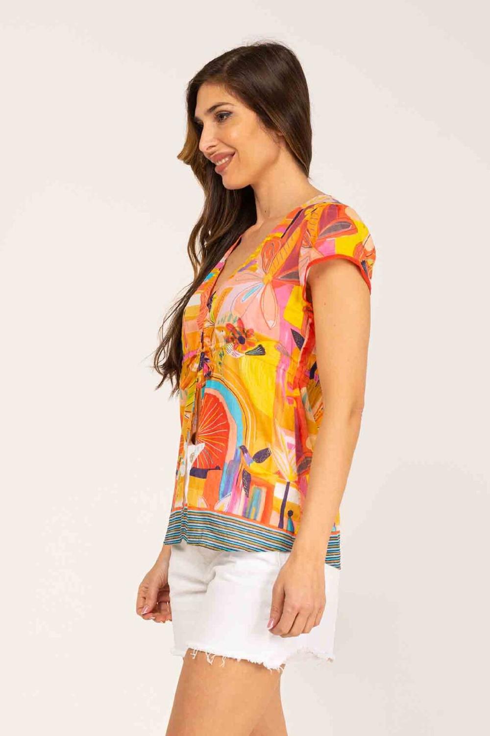 peace&love by calao BLUSA ESTAMPADA MANGA CORTA Outlet online