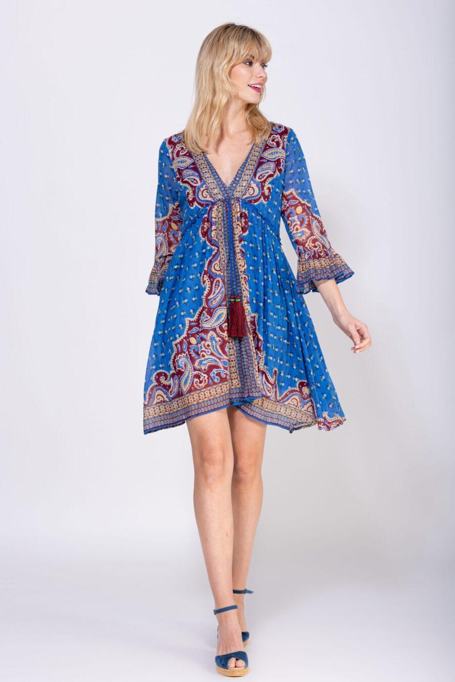 peace&love by calao VESTIDO CORTO ESTAMPADO CACHEMIRE