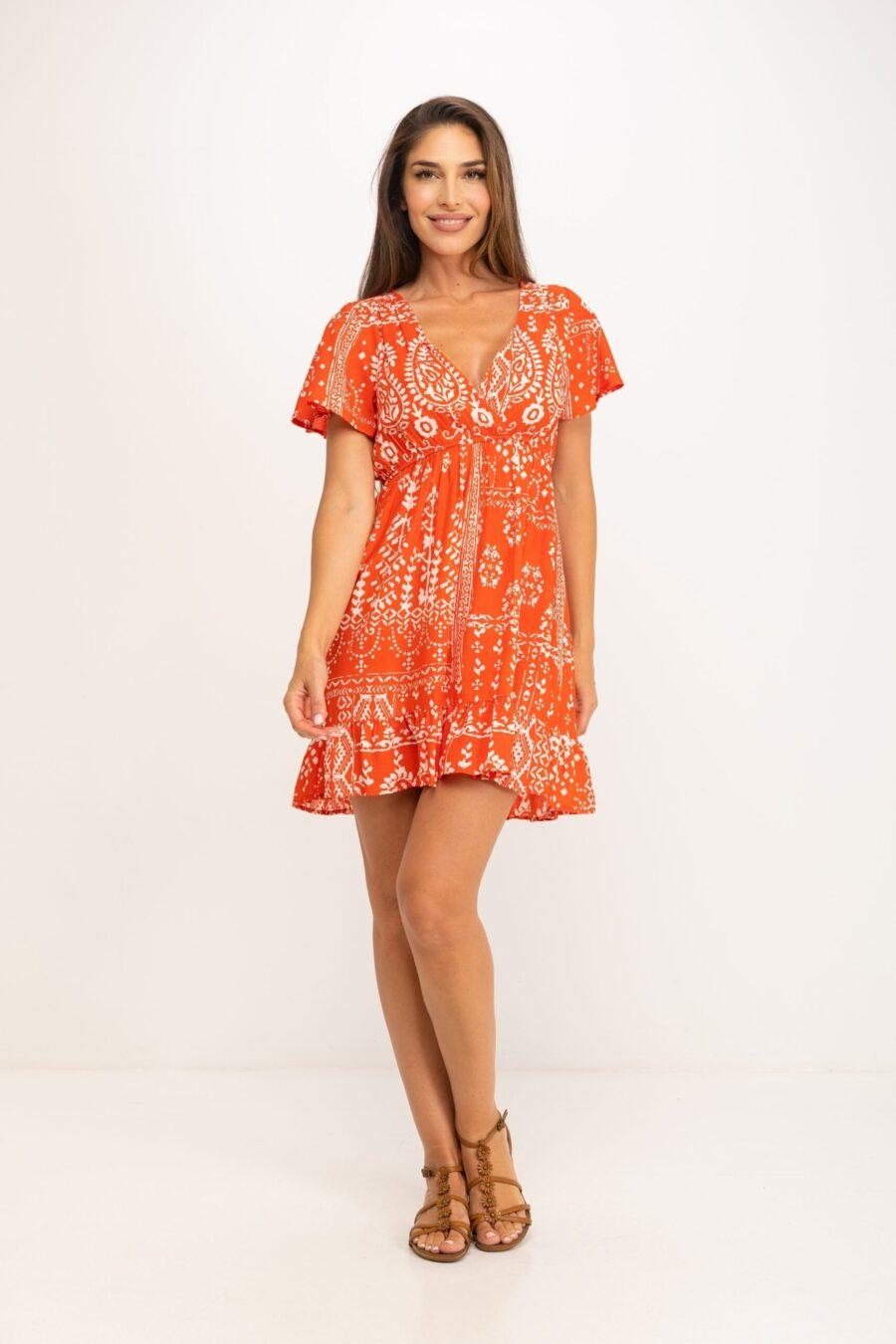 peace&love by calao VESTIDO CORTO ESTAMPADO BITONO