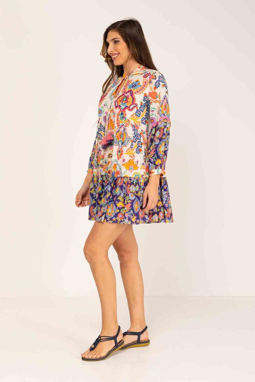peace&love by calao TUNICA AMPLIA CON MIX DE ESTAMPADOS Superdescuento