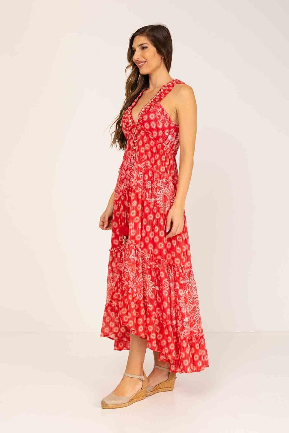 peace&love by calao VESTIDO LARGO ESTAMPADO Descuento por venta flash