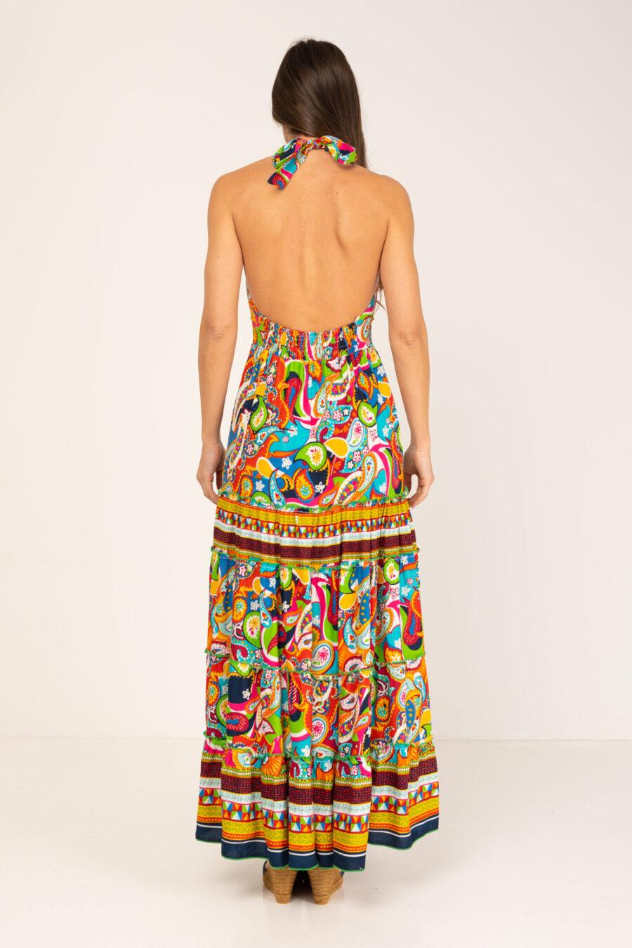 peace&love by calao VESTIDO LARGO TIRANTES AL CUELLO Devoluciones gratuitas
